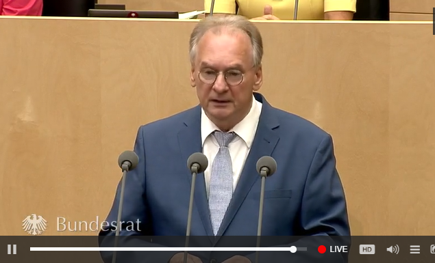 Ministerpräsident Dr. Reiner Haseloff im Bundesrat