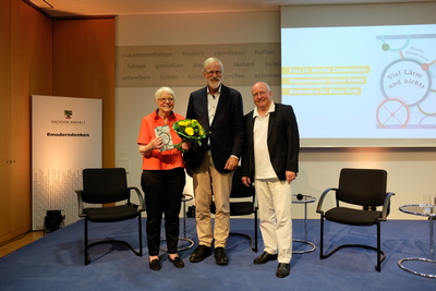 Buchvorstellung: Dr. Monika Zimmermann, Staatsminister Rainer Robra und Dr. Klaus Rost